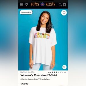 NWOT- Buns & Roses Sesame Street T-Shirt